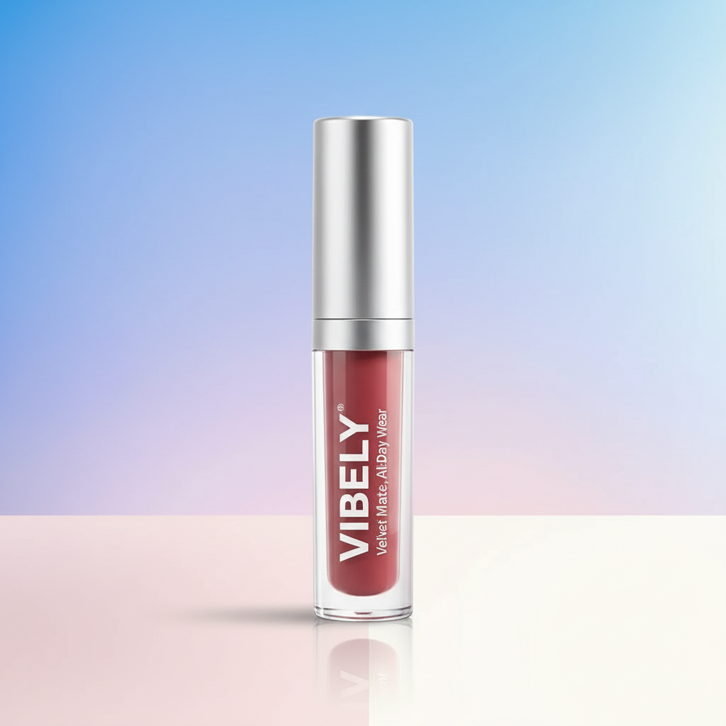 VIBELY Velvet Matte Liquid Lipstick - Transfer Proof, Water Resistant, All-Day Wear. Buy 1 Get 1 Free exclusive holiday sale!