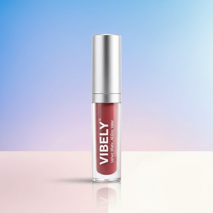 VIBELY Velvet Matte Liquid Lipstick - Transfer Proof, Water Resistant, All-Day Wear. Buy 1 Get 1 Free exclusive holiday sale!