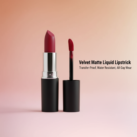 Velvet Matte Liquid Lipstick - Transfer Proof, Water Resistant, All-Day Wear