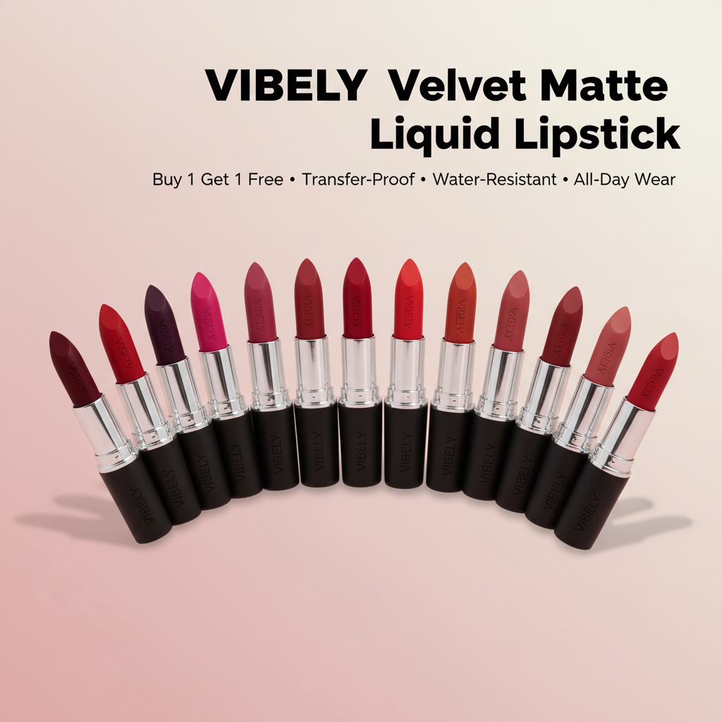VIBELY Velvet Matte Liquid Lipstick